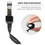 yanfind Watch Strap for Apple Watch Scenery Field Sky  Summer Sunset Free Architecture Shore Travel Outdoors Compatible with iWatch Series 5 4 3 2 1