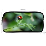 yanfind Pencil Case YHO Beetle  Garden Insect Invertebrate Insect Macro Ladybug Ladybird Leaf Leaf Organism Zipper Pens Pouch Bag for Student Office School