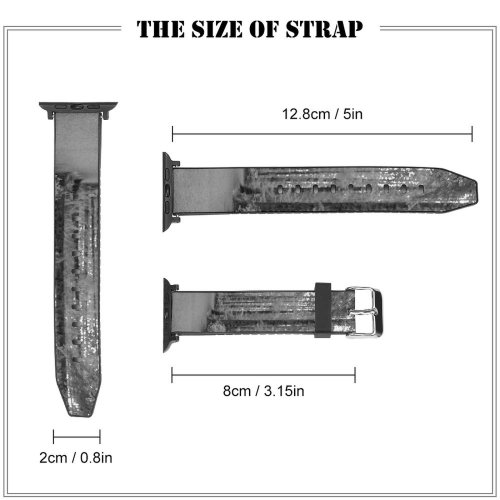 yanfind Watch Strap for Apple Watch Totem Pole Forest Woods Tree Path Trail Grey Spirit Indian Abor Natural Compatible with iWatch Series 5 4 3 2 1