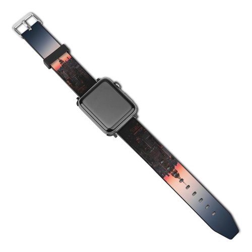 yanfind Watch Strap for Apple Watch Timo  Empire State Building  York City Sunset Cityscape Urban Compatible with iWatch Series 5 4 3 2 1