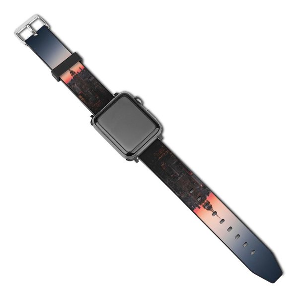 yanfind Watch Strap for Apple Watch Timo  Empire State Building  York City Sunset Cityscape Urban Compatible with iWatch Series 5 4 3 2 1