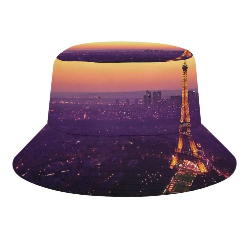 yanfind Adult Fisherman's Hat Emmanuel Iarussi Eiffel Tower Paris France Cityscape City Lights Sunset Sky Landmark Fishing Fisherman Cap Travel Beach Sun protection