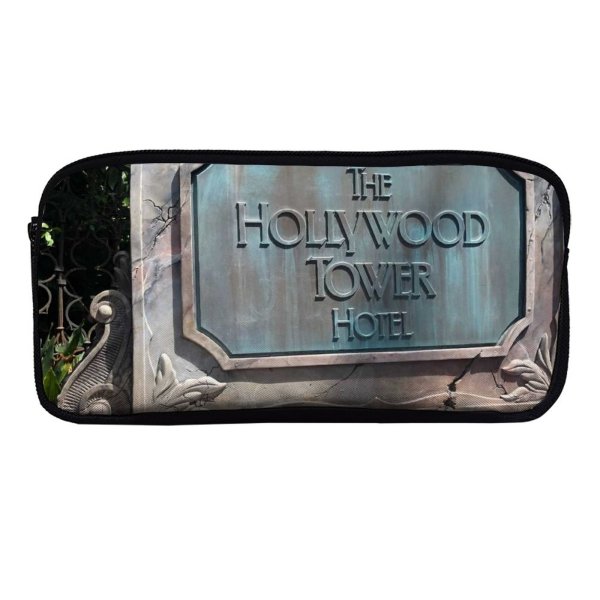 yanfind Pencil Case YHO Images Clock Building Fl Public Wallpapers Disney's Tomb Studios Architecture Rubble Pictures Zipper Pens Pouch Bag for Student Office School