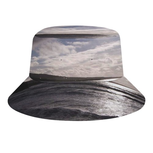 yanfind Adult Fisherman's Hat Winter Horizon Beach Cloud Sea Sky Ocean Beach Daytime Waves Atmosphere Sea Fishing Fisherman Cap Travel Beach Sun protection