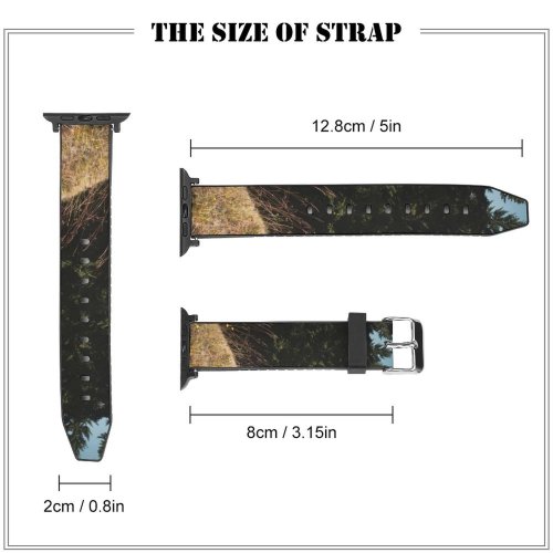 yanfind Watch Strap for Apple Watch Abies Pine National Plant Rainier Slope Pictures PNG Grassland Outdoors Snow Compatible with iWatch Series 5 4 3 2 1