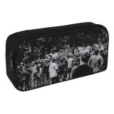 yanfind Pencil Case YHO Images Cyclist Protest Wallpapers Helmet  States Bike Pictures Transportation Creative Crowd Zipper Pens Pouch Bag for Student Office School