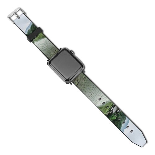 yanfind Watch Strap for Apple Watch Ancient Old Rural Countryside Abies Plant Creative Farming Rice Pictures Grassland Compatible with iWatch Series 5 4 3 2 1