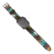 yanfind Watch Strap for Apple Watch Kanas Lake Aerial Forest Scenic Trees Xinjiang China Compatible with iWatch Series 5 4 3 2 1