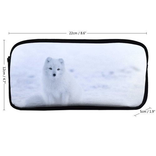 yanfind Pencil Case YHO Polar Images Iceland Christmas Icelandic Snow Wildlife Wallpapers Mamal Arctic Fox Winter Zipper Pens Pouch Bag for Student Office School