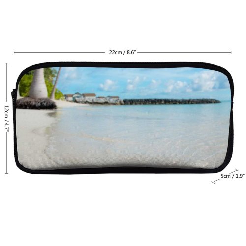 yanfind Pencil Case YHO Shoreline Images Ocean Land Wallpapers Sea Beach Plant Tropical Outdoors Summer Pictures Zipper Pens Pouch Bag for Student Office School