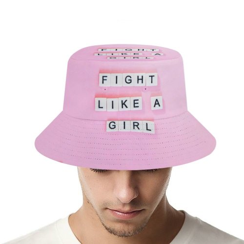 yanfind Adult Fisherman's Hat Sincerely Media Quotes Fight Like Girl Letters Girly Popular Quotes Fishing Fisherman Cap Travel Beach Sun protection