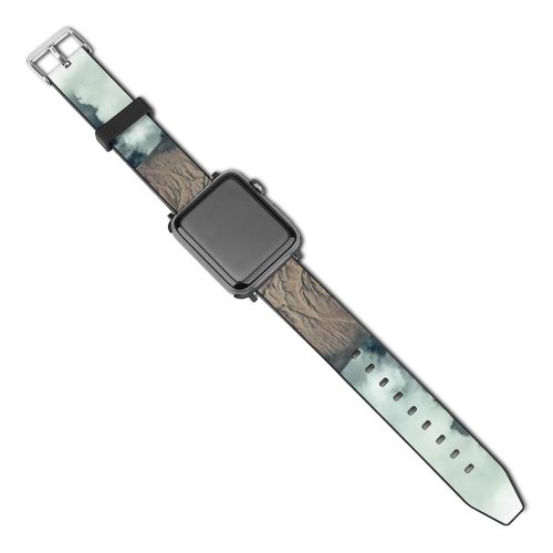 yanfind Watch Strap for Apple Watch Domain Pictures Outdoors Grey Crater Volcano Public Art  Images Wallpapers Compatible with iWatch Series 5 4 3 2 1