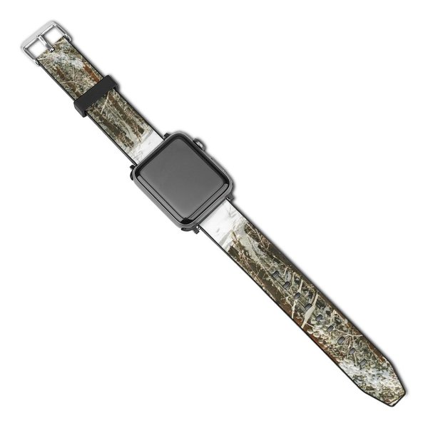 yanfind Watch Strap for Apple Watch Winter Birch Forest Sunny Landscape Tree Forest Winter Natural Freezing  Snow Compatible with iWatch Series 5 4 3 2 1