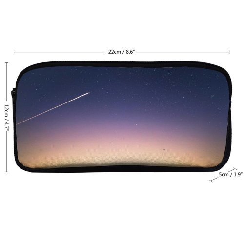 yanfind Pencil Case YHO Starry Sky Sunlight Sunset Meteorite Fall Zipper Pens Pouch Bag for Student Office School