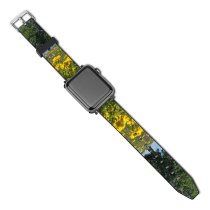 yanfind Watch Strap for Apple Watch Rural Building Countryside Plant Domain Trunk Farm Pictures Grassland Outdoors Tree Compatible with iWatch Series 5 4 3 2 1