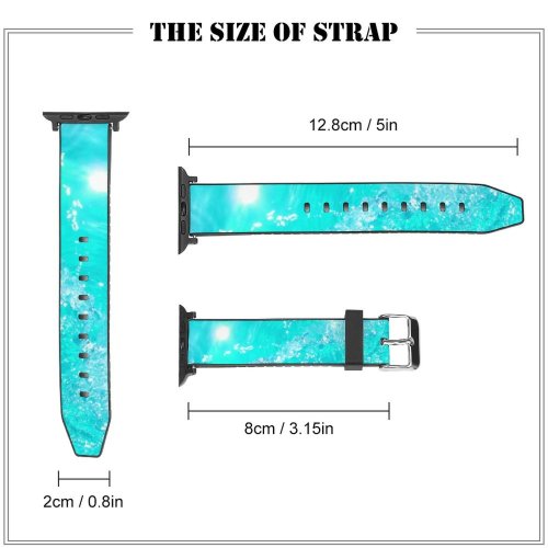 yanfind Watch Strap for Apple Watch Swimm Pool  Aqua Turquoise Light Azure  Sunlight Compatible with iWatch Series 5 4 3 2 1