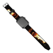 yanfind Watch Strap for Apple Watch Pumpkin Halloween Fire Scary Spooky Flame Heat Gas Compatible with iWatch Series 5 4 3 2 1