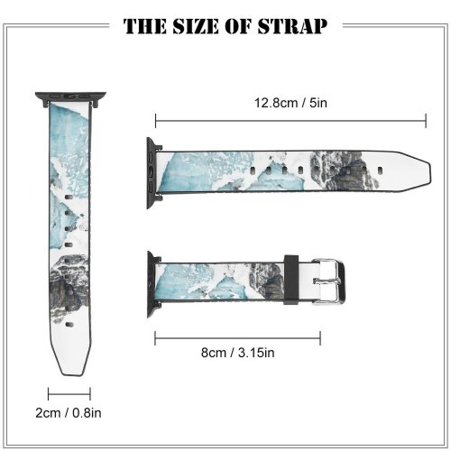 yanfind Watch Strap for Apple Watch Domain Rock Columbia Explore Alberta Pictures Winter Outdoors Snow Tour Compatible with iWatch Series 5 4 3 2 1