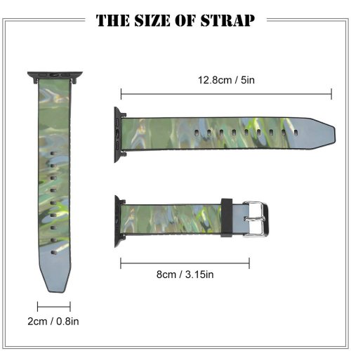 yanfind Watch Strap for Apple Watch  Ripples Effects Texture Liquid Sea Swim Art Compatible with iWatch Series 5 4 3 2 1