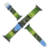 yanfind Watch Strap for Apple Watch Rural Countryside Aji Plant Creative Utan Pasture Farm Pictures Grassland Outdoors Compatible with iWatch Series 5 4 3 2 1