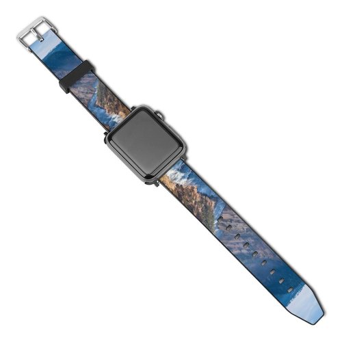 yanfind Watch Strap for Apple Watch United Landscape National River Canyon Valley Pictures Outdoors Waterfall Free Park Compatible with iWatch Series 5 4 3 2 1