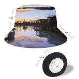 yanfind Adult Fisherman's Hat Winter Frozen Sky Morning Cloud Boat Sky Reflection Netherlands Ice Wood Clouds Fishing Fisherman Cap Travel Beach Sun protection