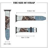 yanfind Watch Strap for Apple Watch Landscape Peak Slope Pictures Outdoors Grey Snow  Free Range Compatible with iWatch Series 5 4 3 2 1