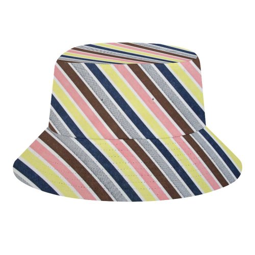 yanfind Adult Fisherman's Hat Texture Macro Textures Diagonal Stripes Fishing Fisherman Cap Travel Beach Sun protection