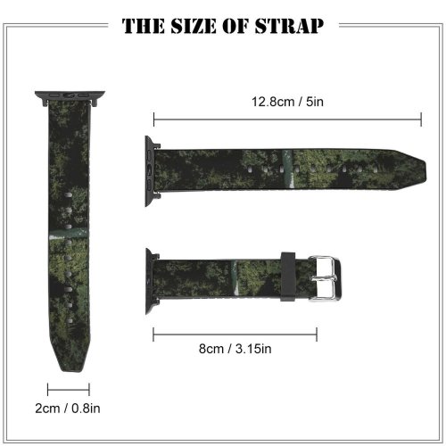 yanfind Watch Strap for Apple Watch Landscape Beach Plant Woodland Forest Creative Pictures Sea Outdoors Jungle Tree Compatible with iWatch Series 5 4 3 2 1