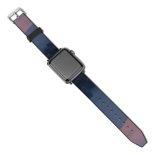 yanfind Watch Strap for Apple Watch Landscape Peak Countryside Pictures Outdoors Stock Grey Free Range Fog Compatible with iWatch Series 5 4 3 2 1