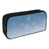 yanfind Pencil Case YHO Design Sky Snowflake Snow Snowflakes Winter Grass Season Frost Snow Zipper Pens Pouch Bag for Student Office School