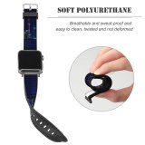 yanfind Watch Strap for Apple Watch Black Dark Shanghai City China Cityscape Reflection Night Time City Lights Skyscrapers Compatible with iWatch Series 5 4 3 2 1