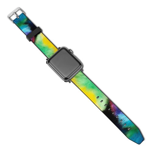 yanfind Watch Strap for Apple Watch Daniele Levis Pelusi Faux Fur Pom Balls Multicolor Colorful Macro Closeup Vibrant Compatible with iWatch Series 5 4 3 2 1