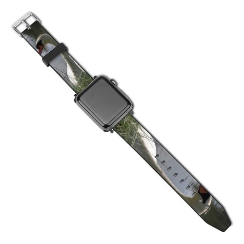 yanfind Watch Strap for Apple Watch  Waterfowl Summers Lake Bird Serene Vertebrate Ducks Geese Swans Beak Waterway Compatible with iWatch Series 5 4 3 2 1