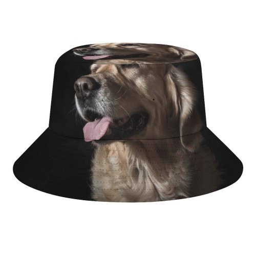 yanfind Adult Fisherman's Hat Lovely Golden Images Photo Pet Spain Hound Tongue Session Madrid Free Dark Fishing Fisherman Cap Travel Beach Sun protection