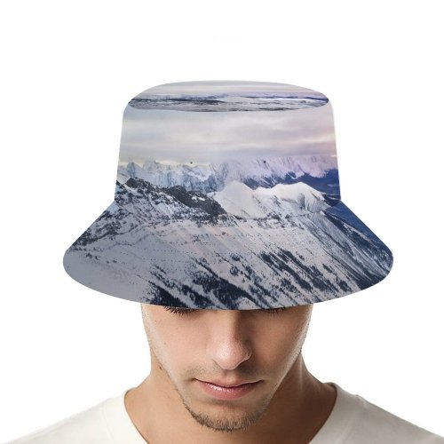 yanfind Adult Fisherman's Hat Parthiban Mohanraj Glacier Mountains Snow Covered Sunrise Landscape Mountain Range Misty Cloudy Fishing Fisherman Cap Travel Beach Sun protection