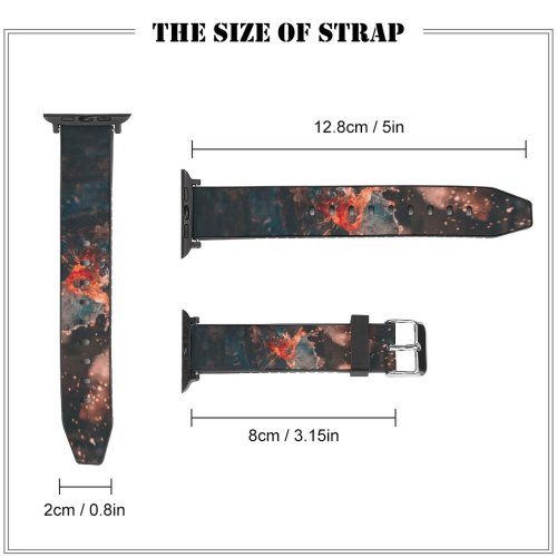 yanfind Watch Strap for Apple Watch Drop Universe Lake Abstract Grey Nebula Colour Outer Space PNG Wallpapers Compatible with iWatch Series 5 4 3 2 1