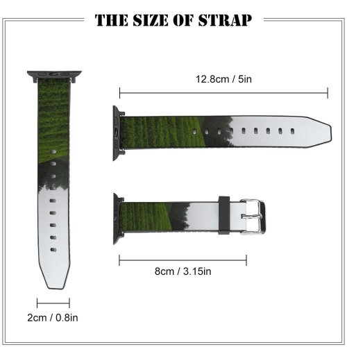 yanfind Watch Strap for Apple Watch Countryside Plant Domain Mound Slope Pictures Grassland Outdoors Grey Sheep Grass Compatible with iWatch Series 5 4 3 2 1