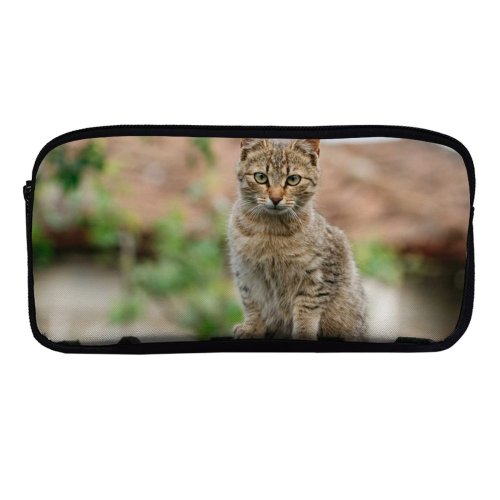 yanfind Pencil Case YHO Lovely Images Wildlife Pictures Pet Creature Curious Free  Cat Zipper Pens Pouch Bag for Student Office School