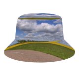 yanfind Adult Fisherman's Hat Rape Field Sky Horizon Natural Cloud Landscape Sky Fields Street Clouds Seed Fishing Fisherman Cap Travel Beach Sun protection