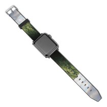 yanfind Watch Strap for Apple Watch Abies Tree Sky Pine Plant Fir Free Stock Outdoors Forest Wallpapers Compatible with iWatch Series 5 4 3 2 1