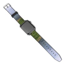 yanfind Watch Strap for Apple Watch Tea Gardens Hill Station Mountainous Landforms Highland  Vegetation Sky Natural Landscape Compatible with iWatch Series 5 4 3 2 1