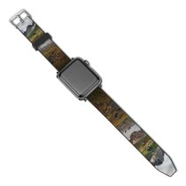 yanfind Watch Strap for Apple Watch Scenery Range Tree  Wilderness Plant Sunset Free Ground Basin Norway Compatible with iWatch Series 5 4 3 2 1