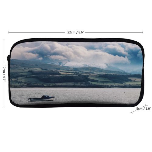 yanfind Pencil Case YHO Snowdonia Caernarfon Wales Sea United  Snowdon Mountains Zipper Pens Pouch Bag for Student Office School