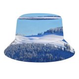 yanfind Adult Fisherman's Hat PIROD Winter Forest Snow Trees Hill Sky Clear Sky Sky Fishing Fisherman Cap Travel Beach Sun protection