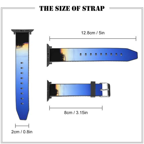 yanfind Watch Strap for Apple Watch Sunset Endless Warm Evening  Horizon Summer Sky Calm  Deep Cloud Compatible with iWatch Series 5 4 3 2 1