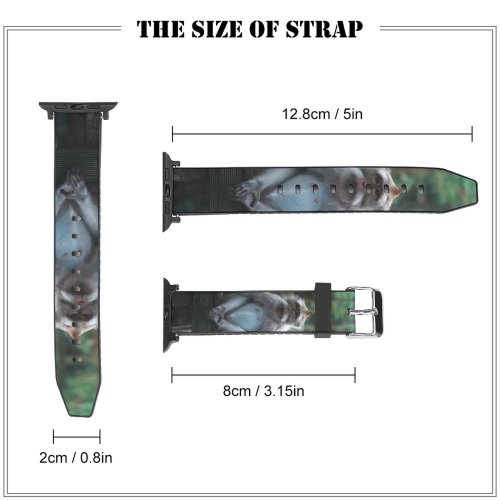 yanfind Watch Strap for Apple Watch Indonesien Ubud Gianyar Wildlife Free Monkey Wallpapers Baboon Images Bali Pictures Compatible with iWatch Series 5 4 3 2 1