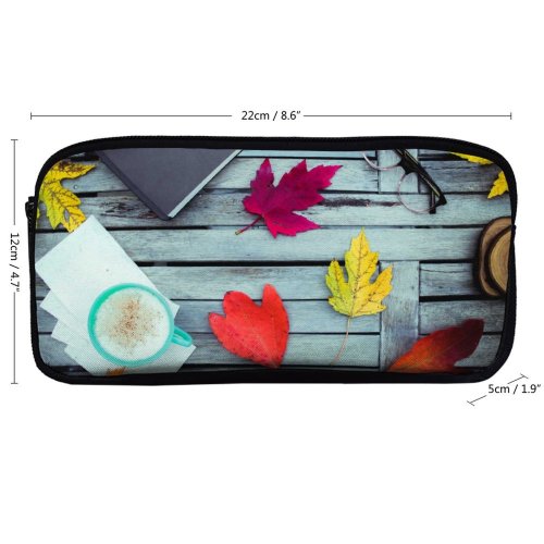 yanfind Pencil Case YHO Images Tabletop Journaling Sassafras Wooden Weaponry Coffee Wallpapers Plant Tree Scissors Maple Zipper Pens Pouch Bag for Student Office School