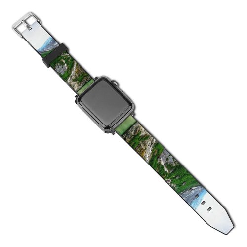 yanfind Watch Strap for Apple Watch Creative Valley Pictures Alaska Outdoors Waterfall Alaska's  Range Bay Usa Compatible with iWatch Series 5 4 3 2 1