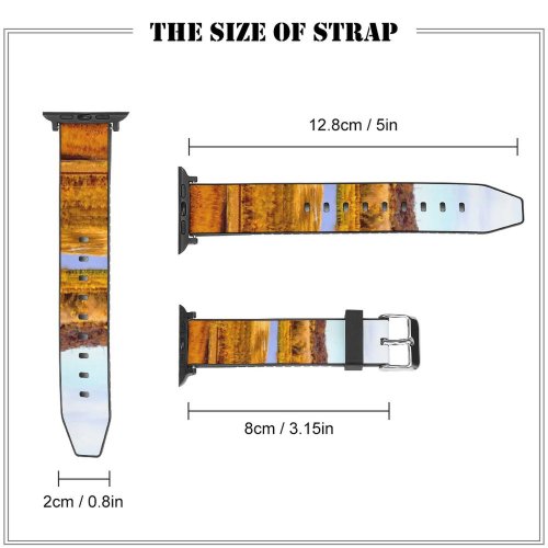 yanfind Watch Strap for Apple Watch Lake Tree States Minnesota Plant Reservoir Belle Outdoors Wallpapers Land Autumn Compatible with iWatch Series 5 4 3 2 1